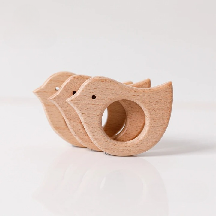 Wooden Animal Teether (5 pc)
