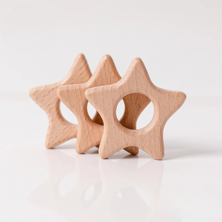 Wooden Animal Teether (5 pc)